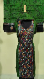 Handcrafted Kantha Batik Salwar Suit 3 Piece Set - Image 4