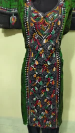 Handcrafted Kantha Batik Salwar Suit 3 Piece Set - Image 2