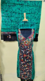 Kantha Stitch Batik Salwar Suit - Image 3