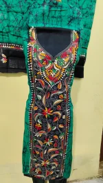Kantha Stitch Batik Salwar Suit