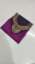 Kantha Stitch Batik Salwar Suit (Dark Orchid) - Image 4