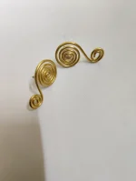 Brass Metal Spiral Earrings – Handcrafted Tap Design