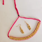 Golden Beads Choker Necklace Set