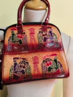 Handcrafted Leather Sling Bag with double handle - Shot Handle and Long handle adjustable - Image 5
