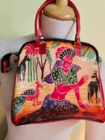 Handcrafted Leather Sling Bag with double handle - Image 2