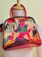Handcrafted Leather Sling Bag with double handle - Image 3