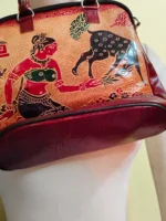 Handcrafted Leather Sling Bag with double Handle - Image 6