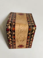 Shantiniketan Handcrafted batik print Leather Wallet