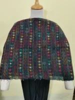 Cotton kantha stitch all over blouse piece (Black colour)