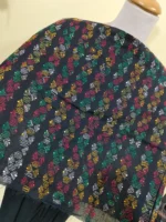 Cotton kantha stitch all over blouse piece (Black Multicolor) - Image 4