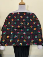 Cotton kantha stitch all over blouse piece (Black)