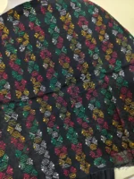 Cotton kantha stitch all over blouse piece (Black Multicolor) - Image 7