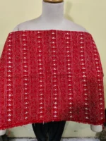 Cotton kantha stitch all over blouse piece (Read. colour ) - Image 3