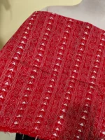 Cotton kantha stitch all over blouse piece (Read. colour ) - Image 4