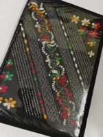 Shantiniketan Handmade Kantha Stitch File Holder - Kantha Multi Color Design - Image 3