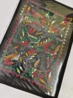 Shantiniketan Handmade Kantha Stitch File Holder -Bird face design - Image 3