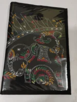 Shantiniketan Handmade Kantha Stitch File Holder - Elephant Motif Design