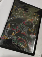 Shantiniketan Handmade Kantha Stitch File Holder - Elephant Motif Design - Image 4