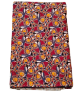 Printed Cotton Fabric Fish Motif design (By Meter) Red - Image 4