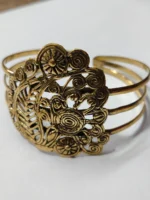 Dokra Bracelet – Traditional Tribal Metal Cuff - Image 2
