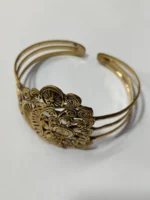 Dokra Bracelet – Traditional Tribal Metal Cuff - Image 3