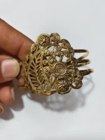 Dokra Bracelet – Traditional Tribal Metal Cuff - Image 5