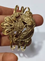 Adjustable Dokra Bracelet – Traditional Tribal Metal Cuff - Image 4