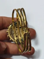 Handcrafted Adjustable Dokra Bracelet – Traditional Tribal Metal Cuff - Image 3