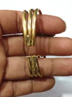 Handcrafted Adjustable Dokra Bracelet – Traditional Tribal Metal Cuff - Image 4