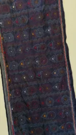 Handcrafted Blue Silk Kantha Stole Thread Multicolor - Image 3