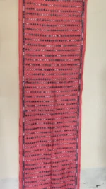 Handcrafted Pink color Silk Kantha Stole