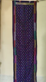 Hand Work Silk Kantha Stitch Stole - Purple and Navy blue mix color - Image 4