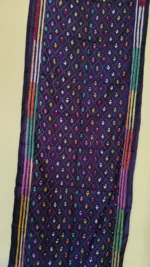 Hand Work Silk Kantha Stitch Stole - Purple and Navy blue mix color - Image 2