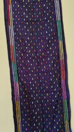Hand Work Silk Kantha Stitch Stole - Purple and Navy blue mix color - Image 3