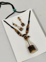Bamboo Ek Tara Jewellery Set – Tribal Style Necklace with Earrings - Image 3