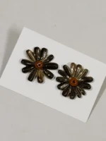 Sunflower Seeds Handcrafted Earrings – Natural Seed Flower Design - Image 2