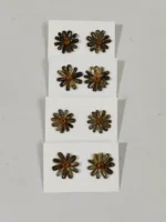 Handcrafted Sunflower Seed Earrings – Natural Seed Flower Design Jewellery - Image 4