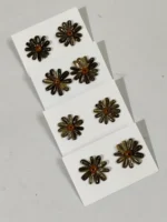 Handcrafted Sunflower Seed Earrings – Natural Seed Flower Design Jewellery - Image 3