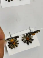 Sunflower Seeds Handcrafted Earrings – Natural Seed Flower Design - Image 5