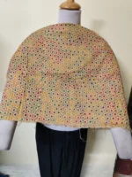 Cotton Kantha Stitch All-Over Blouse Material – Sand Beige