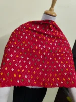 Cotton kantha stitch all over blouse piece (colour Red ) - Image 4