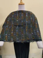 black Cotton This is complete Kantha blouse piece Multi-Color Thread Work