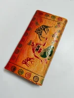 Handcrafted Leather Wallet – Traditional Art Design - Image 2