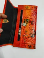 Handcrafted Leather Wallet – Traditional Art Design - Image 4