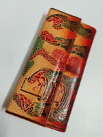 Handcrafted Leather Wallet – Traditional Art Design for Women - Image 5