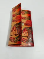 Handcrafted Leather Wallet – Traditional Art Design for Women - Image 6