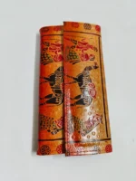 Handcrafted Leather Wallet – Traditional Art Design for Women - Image 2