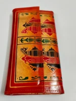Handcrafted Leather Wallet – Figure motif Art Design