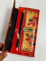Handcrafted Leather Wallet – Figure motif Art Design - Image 3