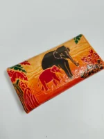 Leather Wallet – Elephant Embossed Artistic Design